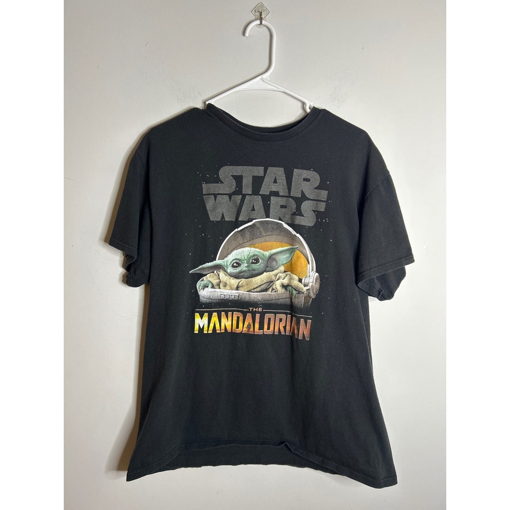 Disney Star Wars Black The Mandalorian Short Sleeve T Shirt Men Large